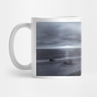 Texas Beach -  Black and White Mug